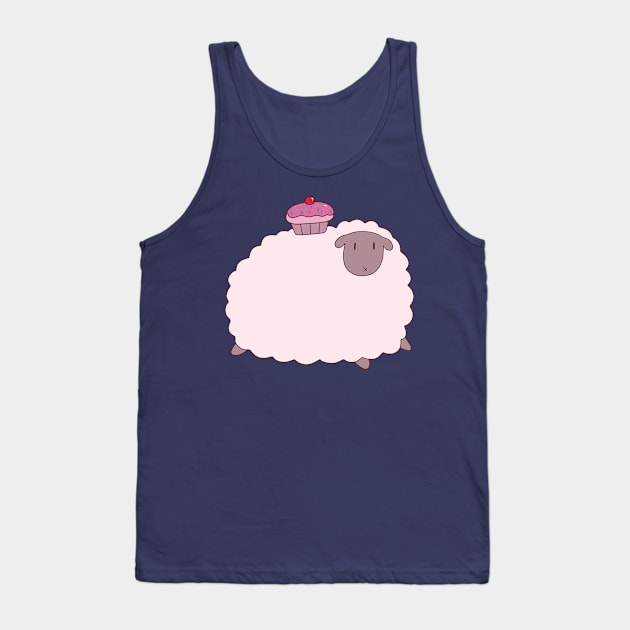 Cupcake Sheep Tank Top by saradaboru